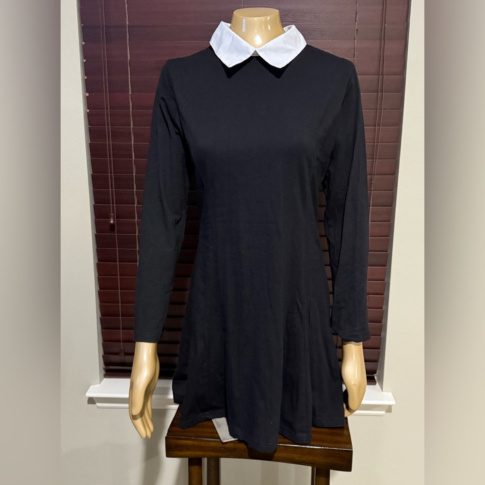 Wednesday Black Long Sleeve Dress